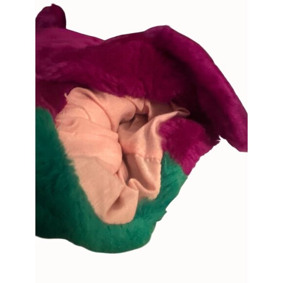 Vintage Plush Fish puppet  By Arts Toy Mfg. Co. Purple/Green/Orange - Picture 4 of 4